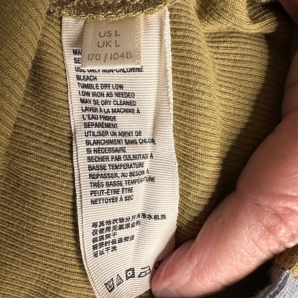 We The Free Olive and Blue/Grey Women's Top - Picture 7 of 7